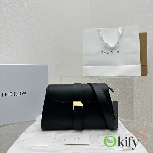 Okify The Row Isla Leather Clutch In Black - 1