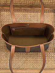 Okify Celine Small Cabas In Triomphe Canvas And Calfskin Brown - 3