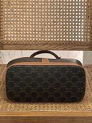 Okify Celine Small Cabas In Triomphe Canvas And Calfskin Brown - 4
