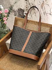Okify Celine Medium Cabas In Triomphe Canvas And Calfskin Brown - 1