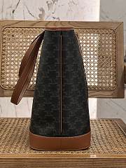 Okify Celine Medium Cabas In Triomphe Canvas And Calfskin Brown - 3