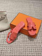 Okify Hermes Oran Sandals Box calfskin In Orange - 1