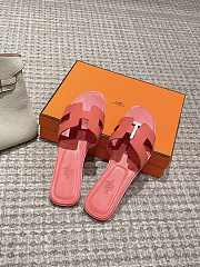Okify Hermes Oran Sandals Box calfskin In Orange - 6