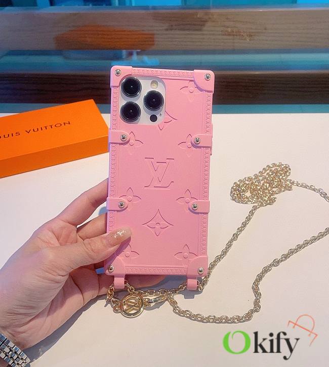 Okify LV Phone Case Pink 14590 - 1
