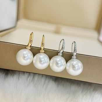 Okify Mikimoto Earrings Silver/ Gold 14mm 14598