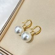 Okify Mikimoto Earrings Silver/ Gold 14mm 14598 - 3