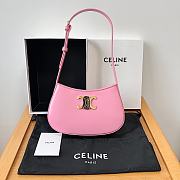 Okify Celine Medium Tilly Bag In Shiny Calfskin Pink - 1