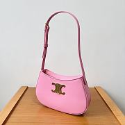 Okify Celine Medium Tilly Bag In Shiny Calfskin Pink - 3