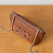 Okify Celine Clutch On Chain Cuir Triomphe In Smooth Calfskin Brown - 2