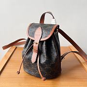 Okify Celine Mini Backpack Folco In Triomphe Canvas And Calfskin Brown - 5