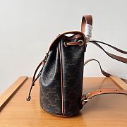 Okify Celine Mini Backpack Folco In Triomphe Canvas And Calfskin Brown - 3