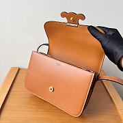 Okify Celine Classique Triomphe Bag In Brown Calfskin With Brown Leather Hardware - 3