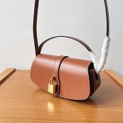 Okify Celline Clutch On Strap Tabou In Smooth Calfskin Brown - 4