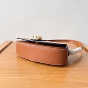 Okify Celline Clutch On Strap Tabou In Smooth Calfskin Brown - 3