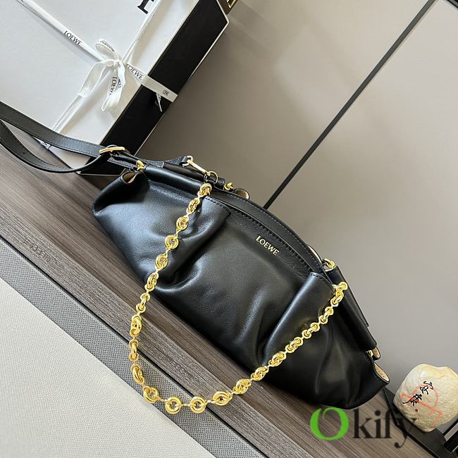 Okify Loewe Small Paseo Chain Bag Balck - 1