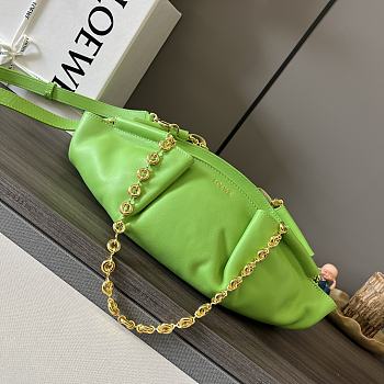 Okify Loewe Small Paseo Chain Bag Green