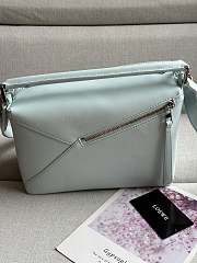 Okify Loewe Small Puzzle Bag Satin Calfskin In Sky Blue - 3