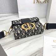 Okify Dior 30 Montaigne Box Bag  Blue Dior Oblique Jacquard - 2