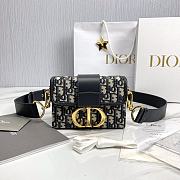 Okify Dior 30 Montaigne Box Bag  Blue Dior Oblique Jacquard - 5