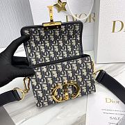 Okify Dior 30 Montaigne Box Bag  Blue Dior Oblique Jacquard - 6