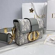 Okify Dior 30 Montaigne Box Bag Gray Dior Oblique Jacquard - 5