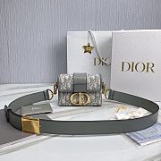 Okify Dior 30 Montaigne Box Bag Gray Dior Oblique Jacquard - 4