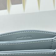 Okify Celine Bicolour Accordeon Card Holder In Grained Calfskin Medium Grey / White - 2