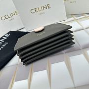 Okify Celine Accordeon Card Holder In Bicolour Grained Calfskin Grey / Vintage Pink - 3