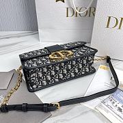 Okify Dior 30 Montaigne Chain Bag  Blue Dior Oblique Jacquard - 4