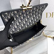 Okify Dior 30 Montaigne Chain Bag  Blue Dior Oblique Jacquard - 2