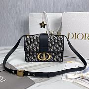 Okify Dior 30 Montaigne Bag  Blue Dior Oblique Jacquard - 1