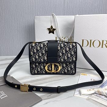 Okify Dior 30 Montaigne Bag  Blue Dior Oblique Jacquard