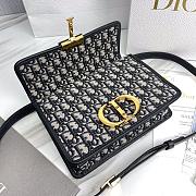 Okify Dior 30 Montaigne Bag  Blue Dior Oblique Jacquard - 6