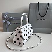 Okify Balenciaga Hourglass Top Handle Bag Printed Leather Small - 3