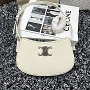 Okify Celine Medium Tilly Bag In Shiny Calfskin White - 2