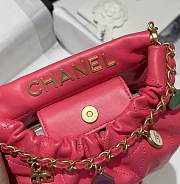 Okify Chanel Resin Charms Chain Bucket Bag Quilted Lambskin Small Pink - 5