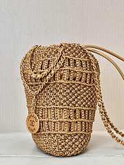 Okify Chanel 22 Mini Handbag Metallic Calfskin Macrame & Gold-Tone Metal Gold - 5