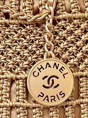 Okify Chanel 22 Mini Handbag Metallic Calfskin Macrame & Gold-Tone Metal Gold - 3