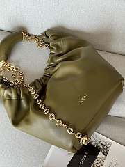 Okify Loewe Small Squeeze Bag In Nappa Lambskin Green Olive - 5