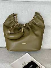 Okify Loewe Small Squeeze Bag In Nappa Lambskin Green Olive - 6