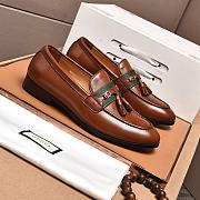 Okify Gucci Brown Loafer With Web And Interlocking G - 6