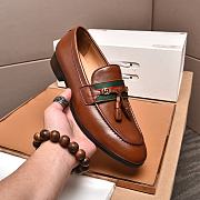 Okify Gucci Brown Loafer With Web And Interlocking G - 5