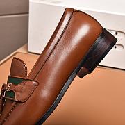 Okify Gucci Brown Loafer With Web And Interlocking G - 4