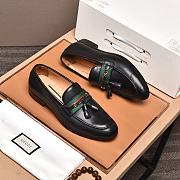 Okify Gucci Black Loafer With Web And Interlocking G - 4