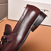 Okify Gucci Burgundy Loafer With Web And Interlocking G - 5