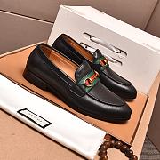 Okify Gucci Black Leather Web Horsebit Loafers - 5