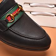 Okify Gucci Black Leather Web Horsebit Loafers - 2