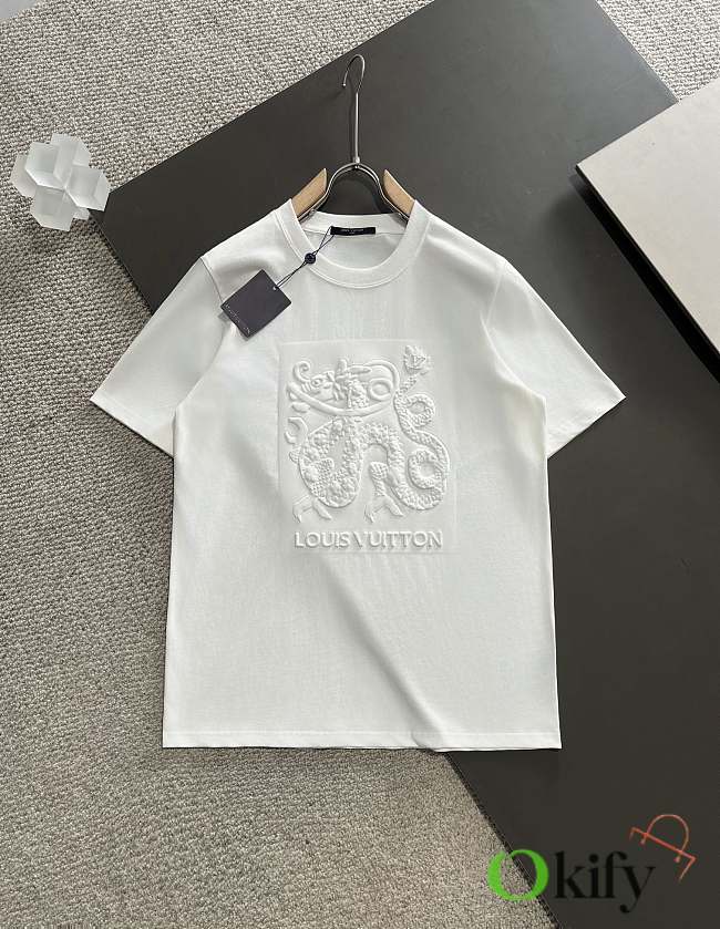 Okify LV T-shirt White/ Black 14660 - 1