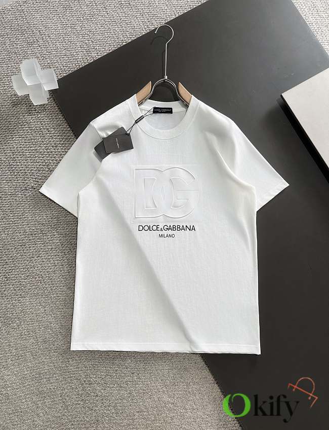 Okify D&G T-shirt White/ Black 14661 - 1