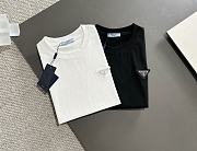 Okify Prada T-shirt White/ Black 14666	 - 2